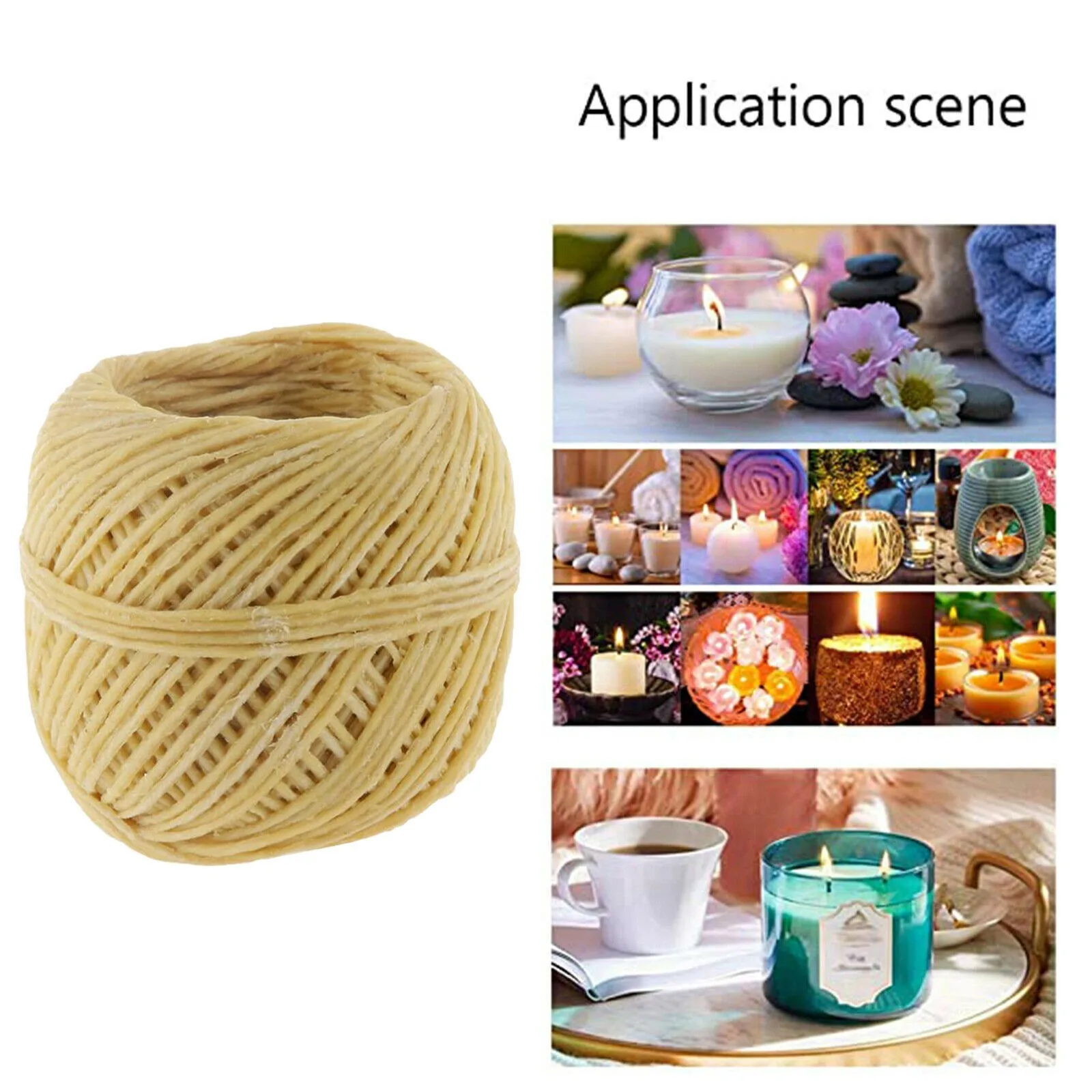 Beeswax Wicks 1 Roll Beeswax Wicks 33 FT Well Coated Natural Beeswax For Candle Making Hemps Natural Organic