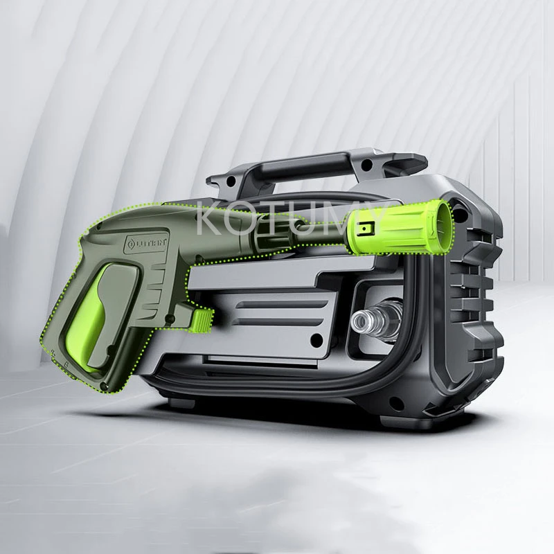 휴대용 고압 세차기 물총 키트, 가정용 정원 바닥 클리너, IPX5 방수, 1400W, 220V