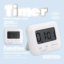 Minimalist Style Versatile Countdown Timer with Stand and Magnetic Mount (White)