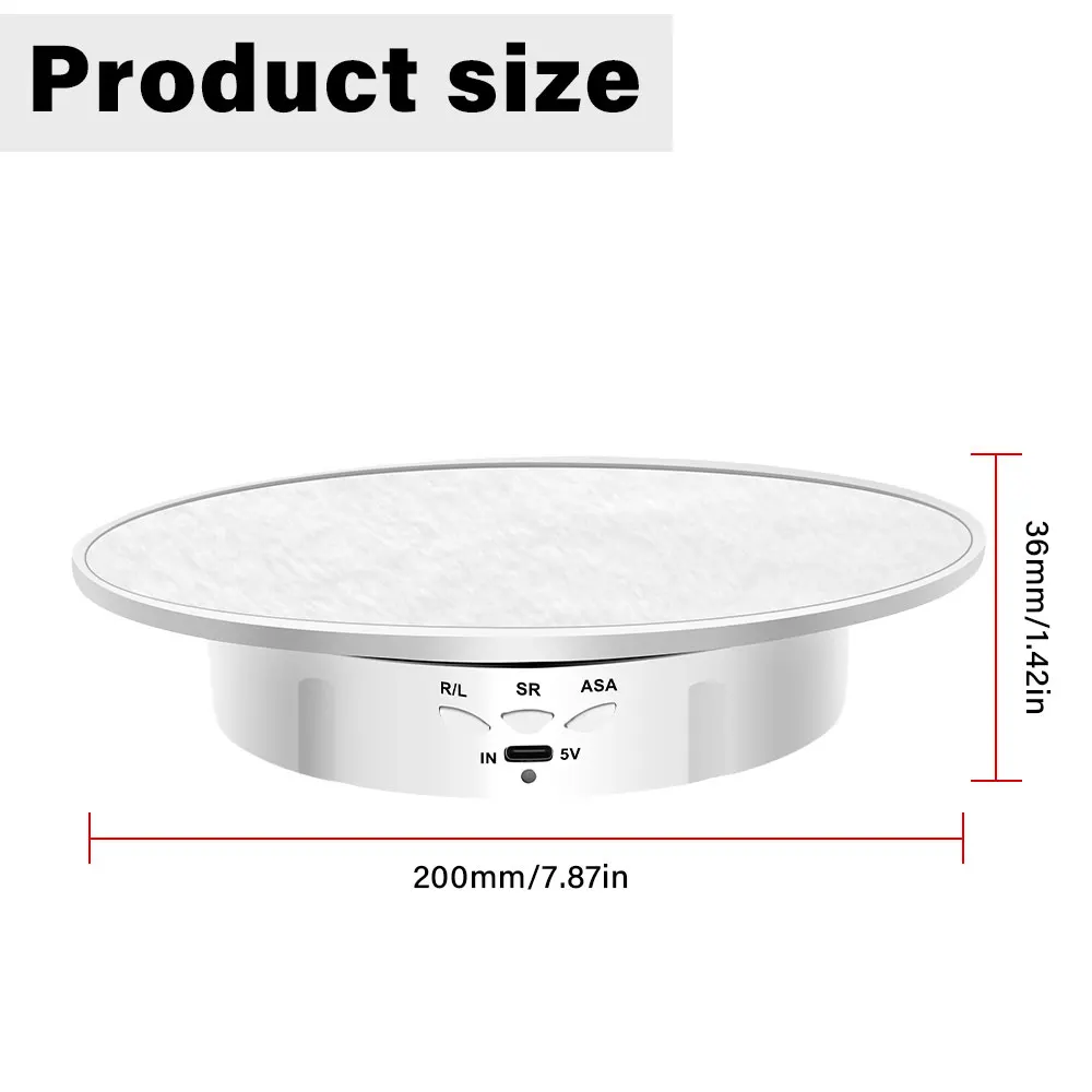 Heavy-Duty 4KG Rotating Display Stand with 360° Silent Turntable