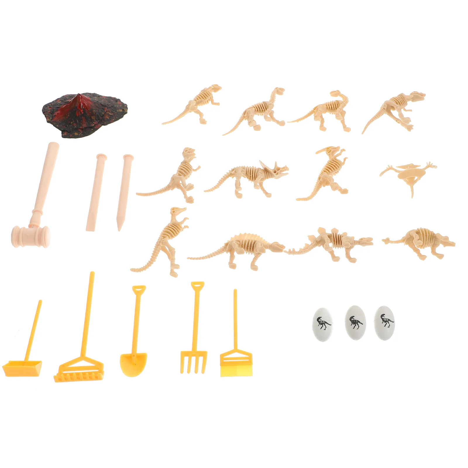 

19/24Pcs Assembly Dinosaurs Skeletons Models Children'S Archaeological Toys Teaching Models Fossils Excavation Toys