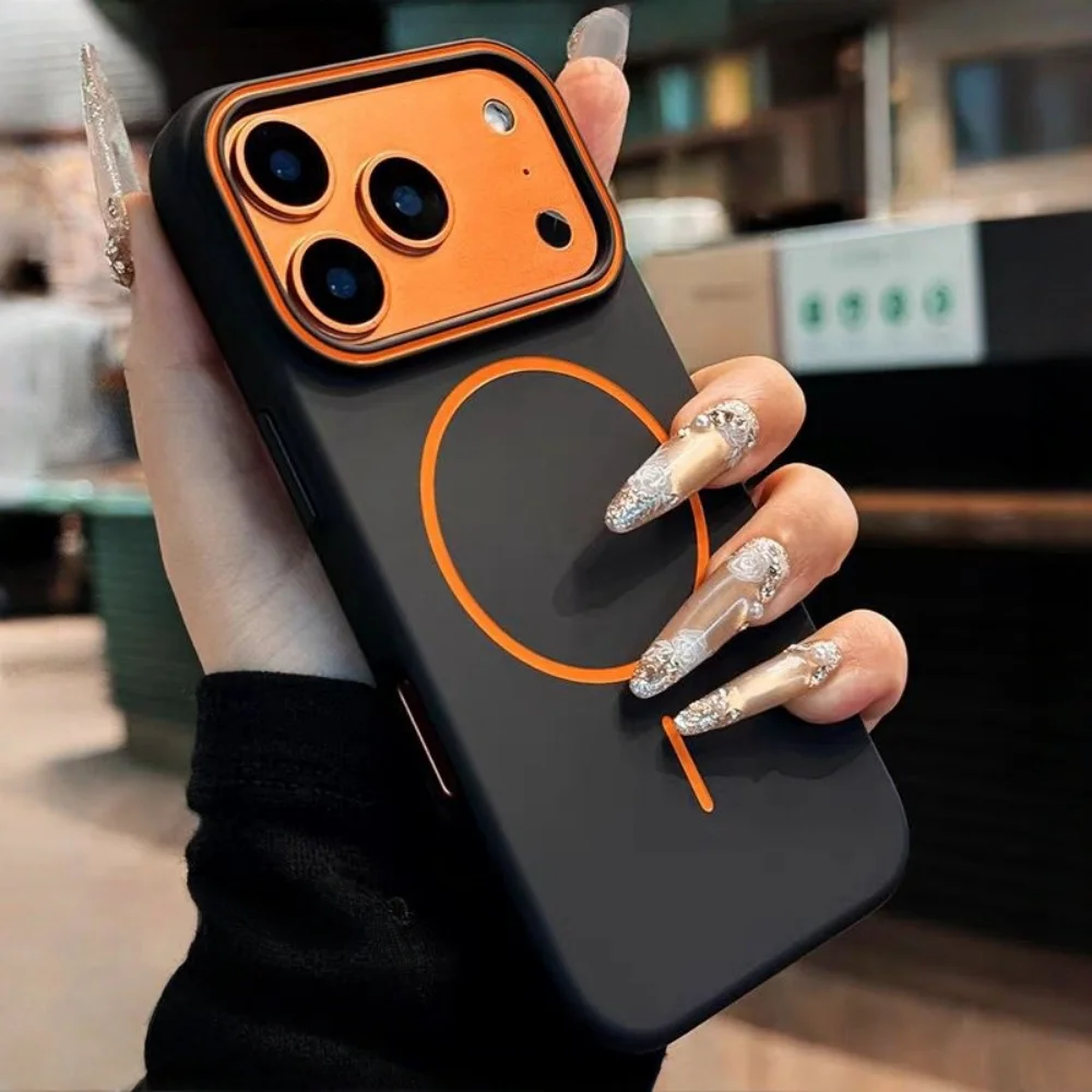 Luxury Matte Soft Magnetic Case with Wireless Charging Compatibility