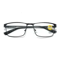 Lunettes de lecture à la mode pour hommes, monture de lunettes de Prescription bloquant la lumière bleue de haute qualité avec charnière à ressort + 75 + 125 + 175 + 225 2