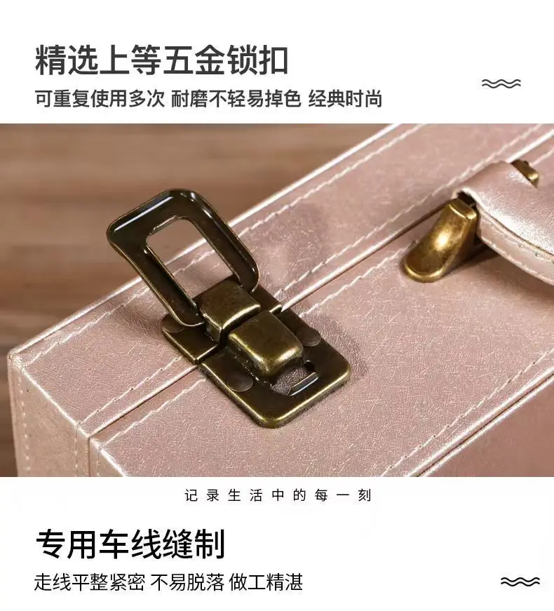 Delivery Spot Case Leather Toolbox Property Contract Key Box Large Capacity Briefcase without Logo