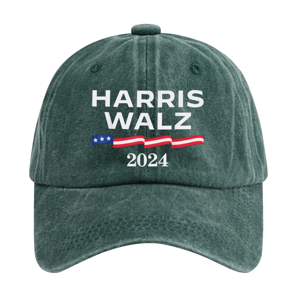 Harris Walz Baseball Cap Washed Cotton Distressed Cap Adjustable Retro Dad Hats Harris Baseball Hat for Outdoor Sports