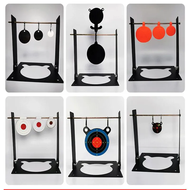 Target Trainer 10cm Steel Bear Shape Creative Parts Portable Durable Outdoor Bear Hanging Target Shooting Targets