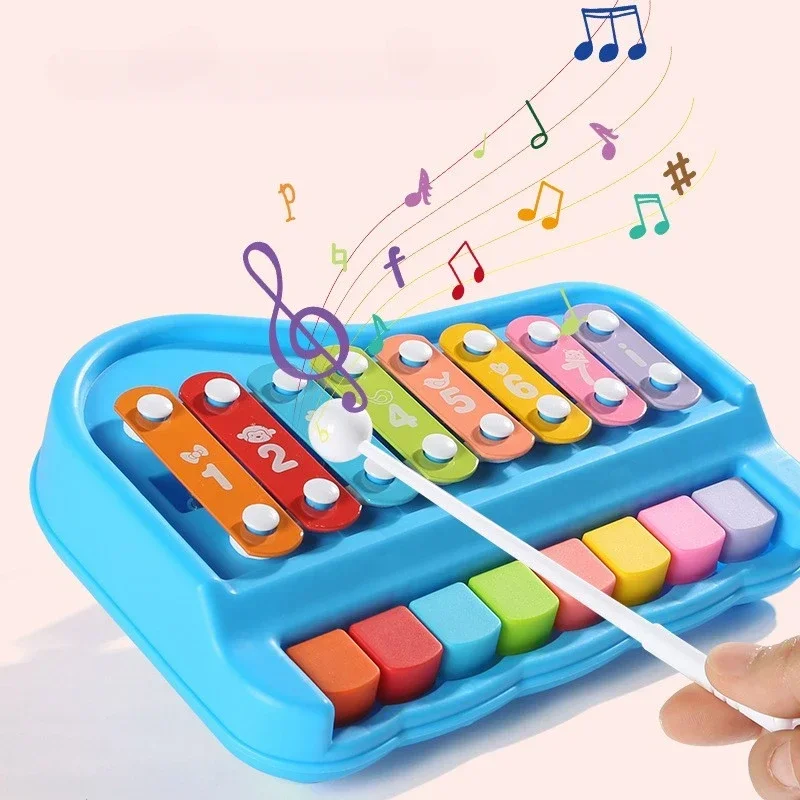 Baby Music instruments Montessori Toys 8-note Xylophone Piano Parish Music Play Educational Games Travel Toys for Toddler 2