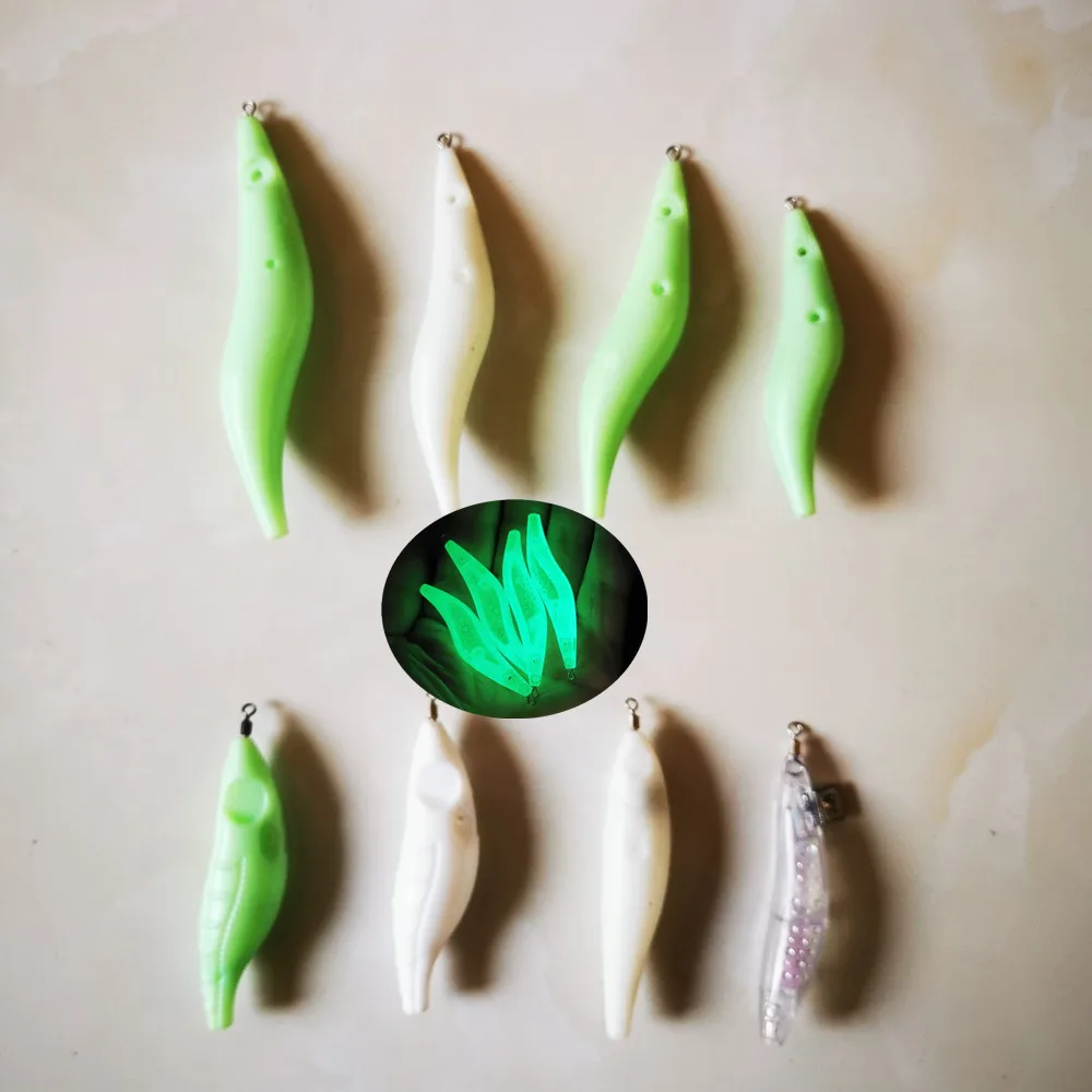 100pcsRattlesoundFluorescentsquidbaitbodyShrimpFishMakingLure