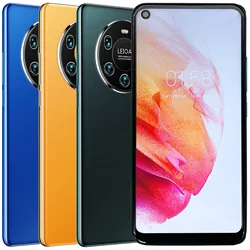 Mat40pro – Smartphone Android 4 go + 64 go, téléphone portable à la mode, plein écran 7.3 pouces, fonction de déverrouillage par reconnaissance faciale, batterie 3000MAh 