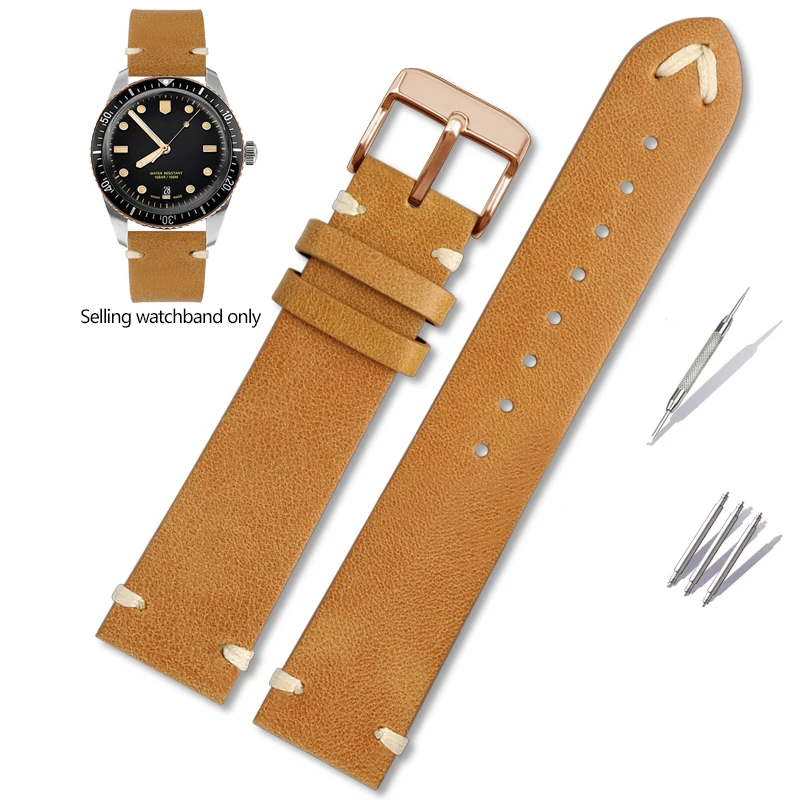 thumbnail image 1 of Correa de reloj de cuero de imitación de 18 mm, 20 mm y 22 mm para Omega Hippocampus 300/150/600 Speedmaster para hombre, adecuada para correa de reloj Seiko Hamilton, 1 of 5