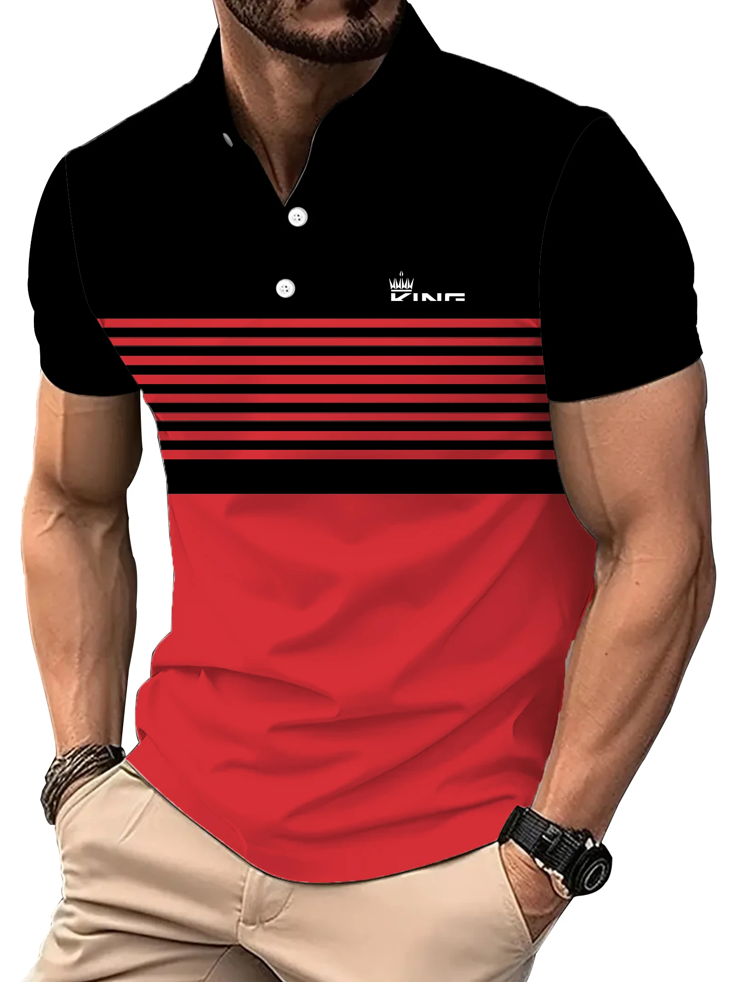 2024 Golf Wear Men Fashion Short -sleeved Striped Stamps Poloshan Casual Lapel POLO Shirt Men's Clothing Tops 7 S140915cae341406d89a286843372634cV