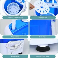 GX24977-PE, Mini Washer and Spinner Combo, 5.5lbs, Semi-automatic Compact Laundry Apartment Dorm RV Portable Washing Mac 2