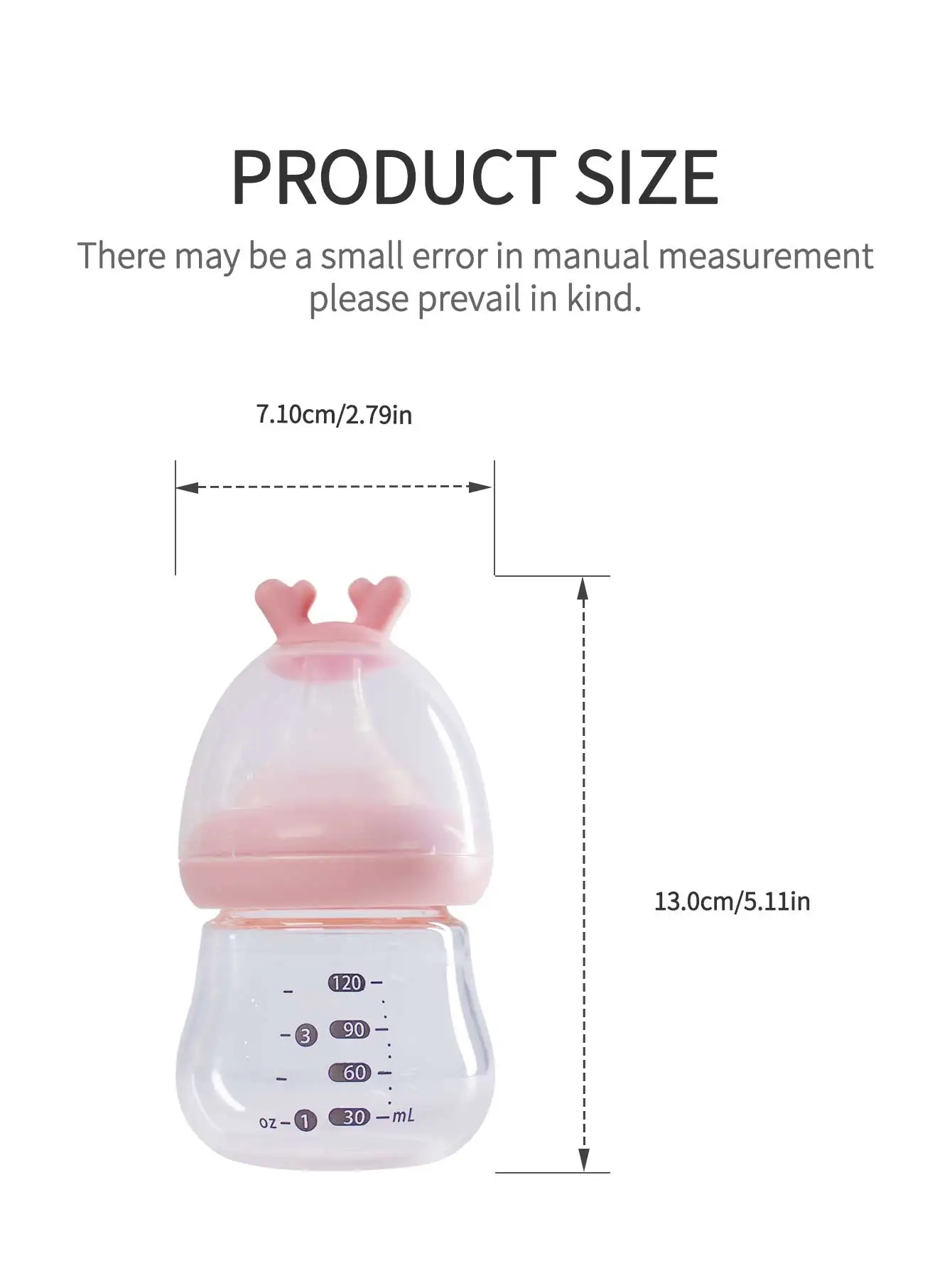 120ml Glass Baby Bottle Feeding bottle Cute Little Hore Wide neck pacifier High quality anti colic hole baby bottles