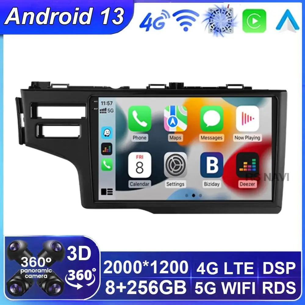 

Android 13 Car Radio For Honda Jazz 3 2015 - 2020 Fit 3 GP GK 2013 - 2020 QLED Multimedia Player Navigation BT Carplay Auto GPS