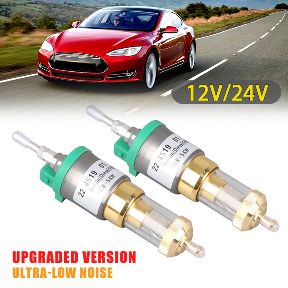 

12V/24V 1KW-5KW Heater Fuel Pump with Filter Ultra-Low Noise for Universal Eberspacher Motors Diesel Gasoline Air Parking Heater