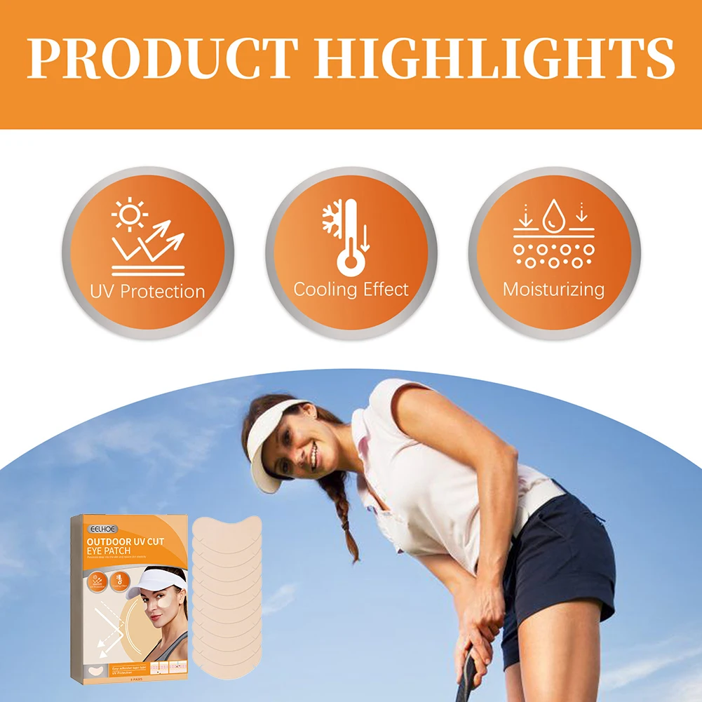 Sun Protection Eye Patch Reduce Freckles UV Eye Sticker Natural Outdoor UV Patch Anti-aging Patches for Facial Sunscreen