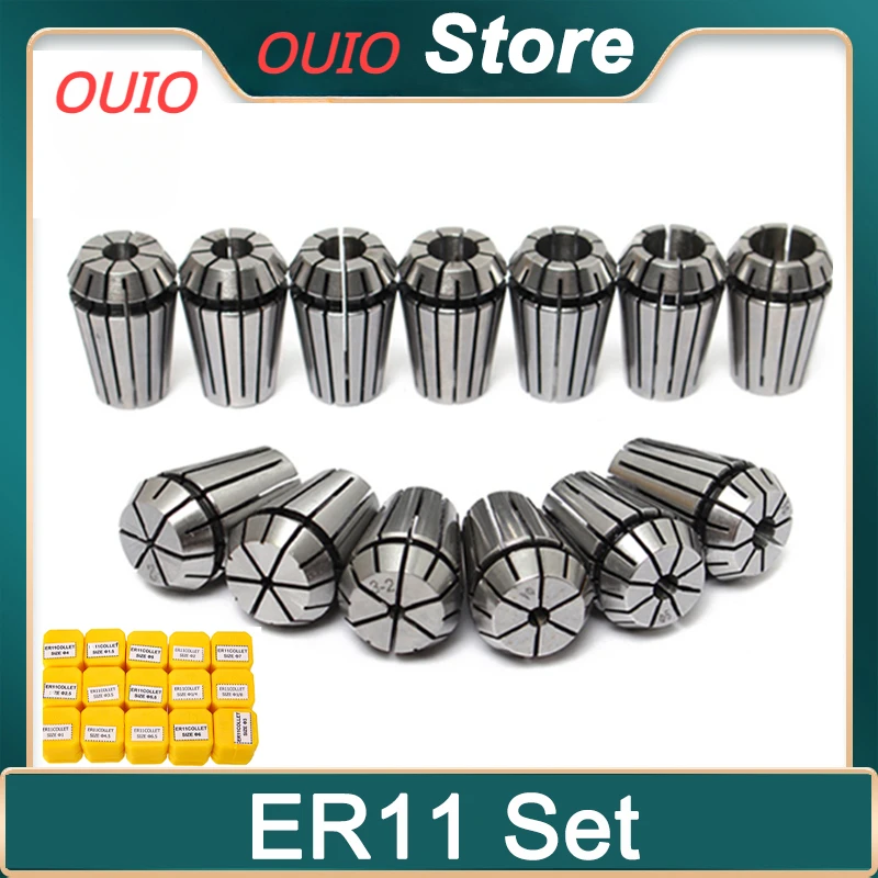 Da Collet Set ER11 Accurate Spring Collet Set For Cnc Engraving Machine And Milling Lathe Tool 15pcs Lathe Chuck - Foto 4