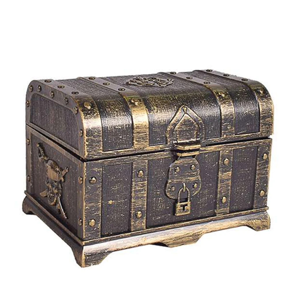 

Pirate Treasure Chest Decorative Treasure Chest Keepsake Jewelry Box Plastic Toy Treasure Boxes Party Decor Large Size