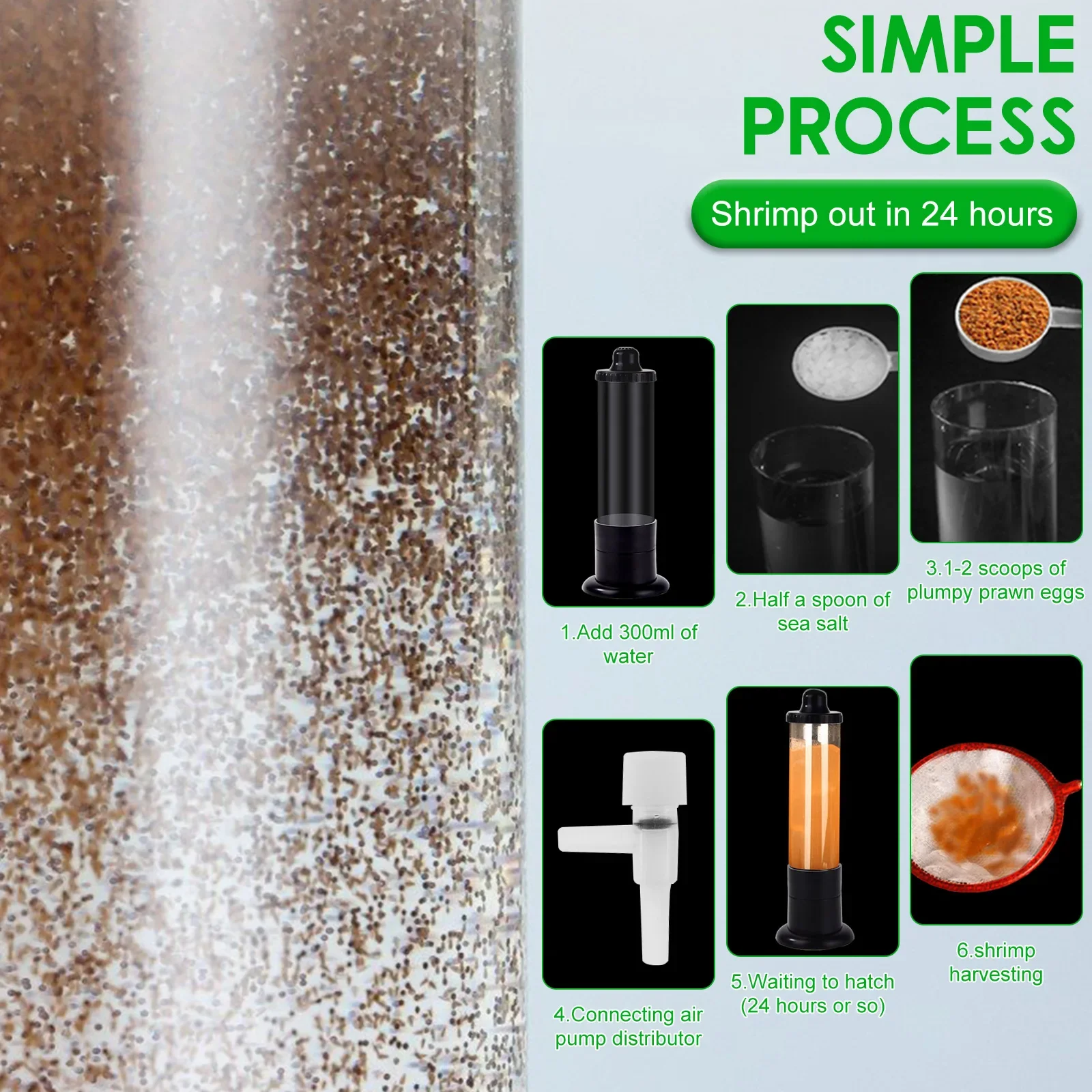 Brine Shrimp Hatchery Eggs Incubator Artemia DIY Aquarium Fish Tank