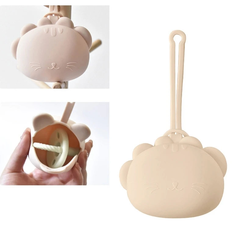 Portable Baby Pacifier Storage Box Dustproof Cartoon Earphones Bag Soother Organiser Pouch Infant Toddlers