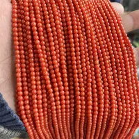 Collier de luxe en corail Orange 3MM pour femmes, petite taille, pierre précieuse, collier d'amour de mariage, bijoux 2