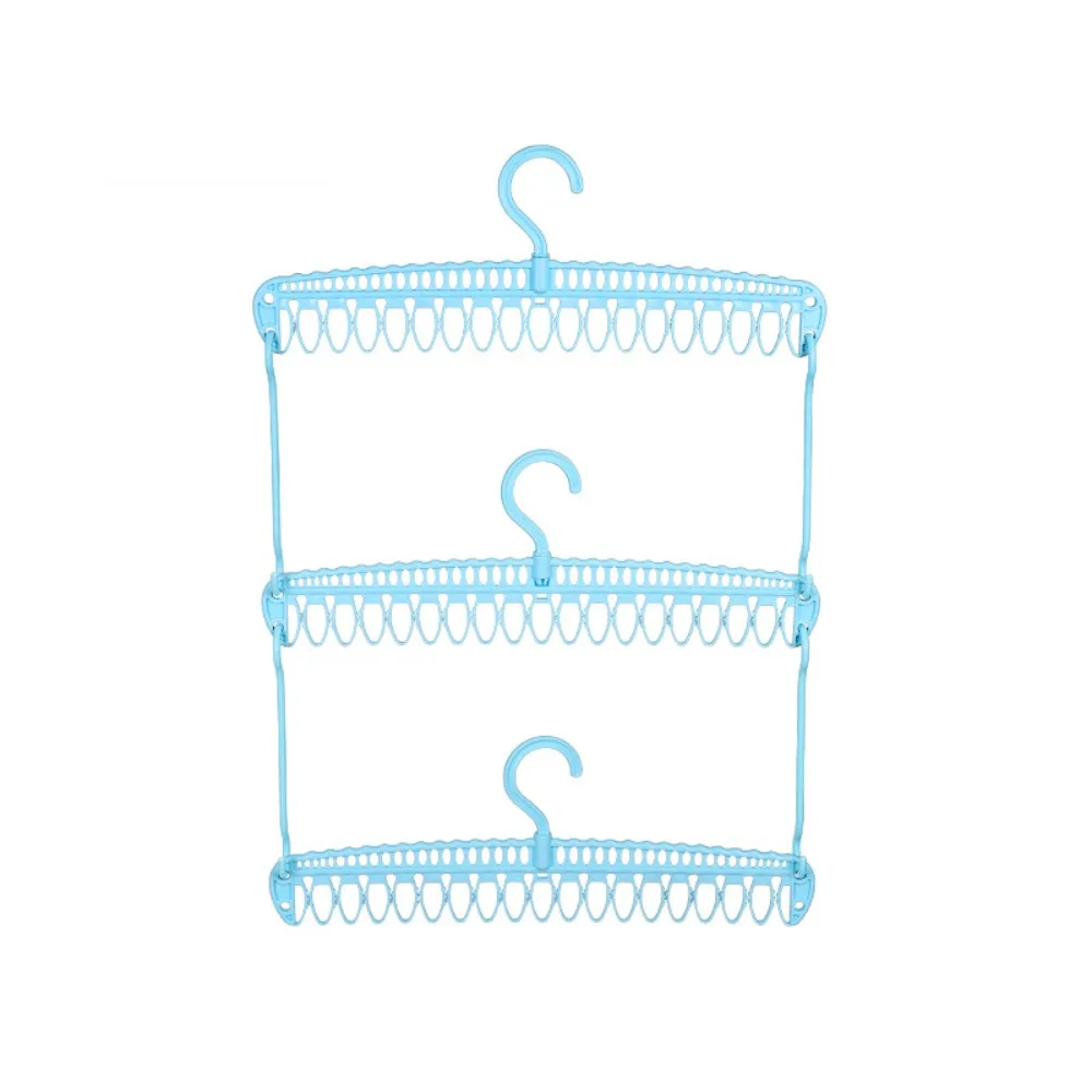 3 adet/takım rüzgar geçirmez dönebilen kurutma rafı kaymaz yerden tasarruf sağlayan giysi kurutma askısı dolap depolama çorap askısı çamaşır