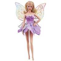 Clothes for Barbies ElfQueen Beautiful Dress Colorful Butterfly Wings 11.8 inch 28 Cm Babies Doll Clothes Fairy Tale Characters 2