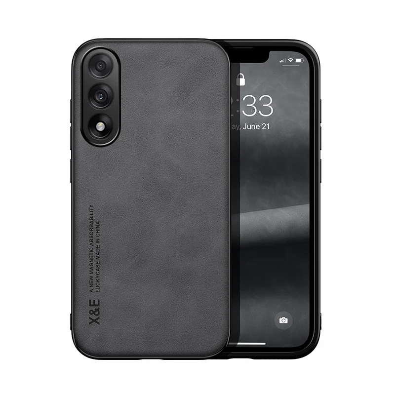 Luxury Leather Texture Shockproof Case with Magnetic Attraction and Silky Feel