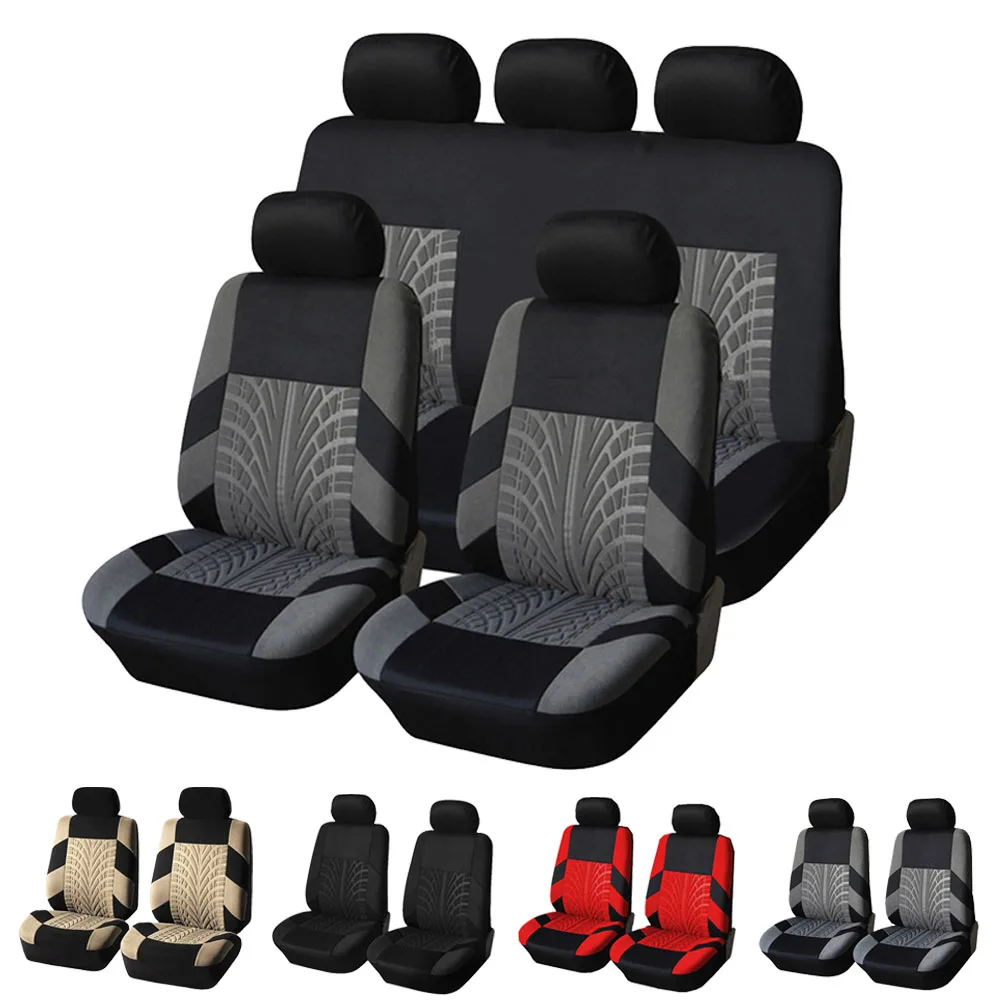 Juego completo de fundas de asiento de coche tela Premium ajuste juego-completo-de-fundas-de-asiento-de-coche-tela-premium-ajuste