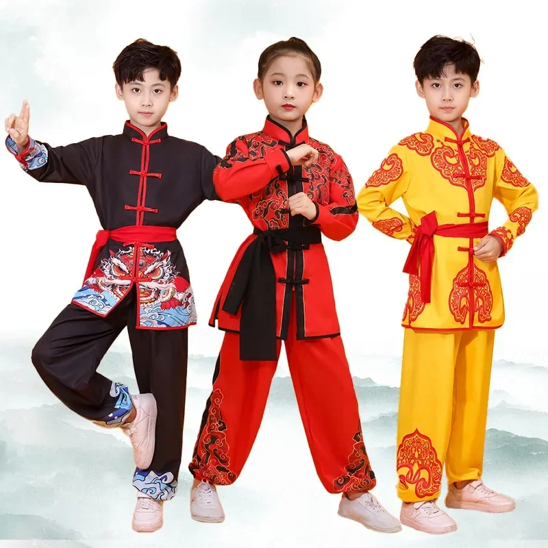 Tai Chi Clothing Girl Boy Set Tai Chi Perform Women Men Kids Martial Arts Costumes Baby Wushu Sets