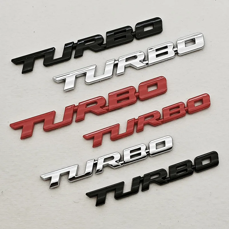 3D ABS Turbo Badge Decorative Car Accessory Sticker