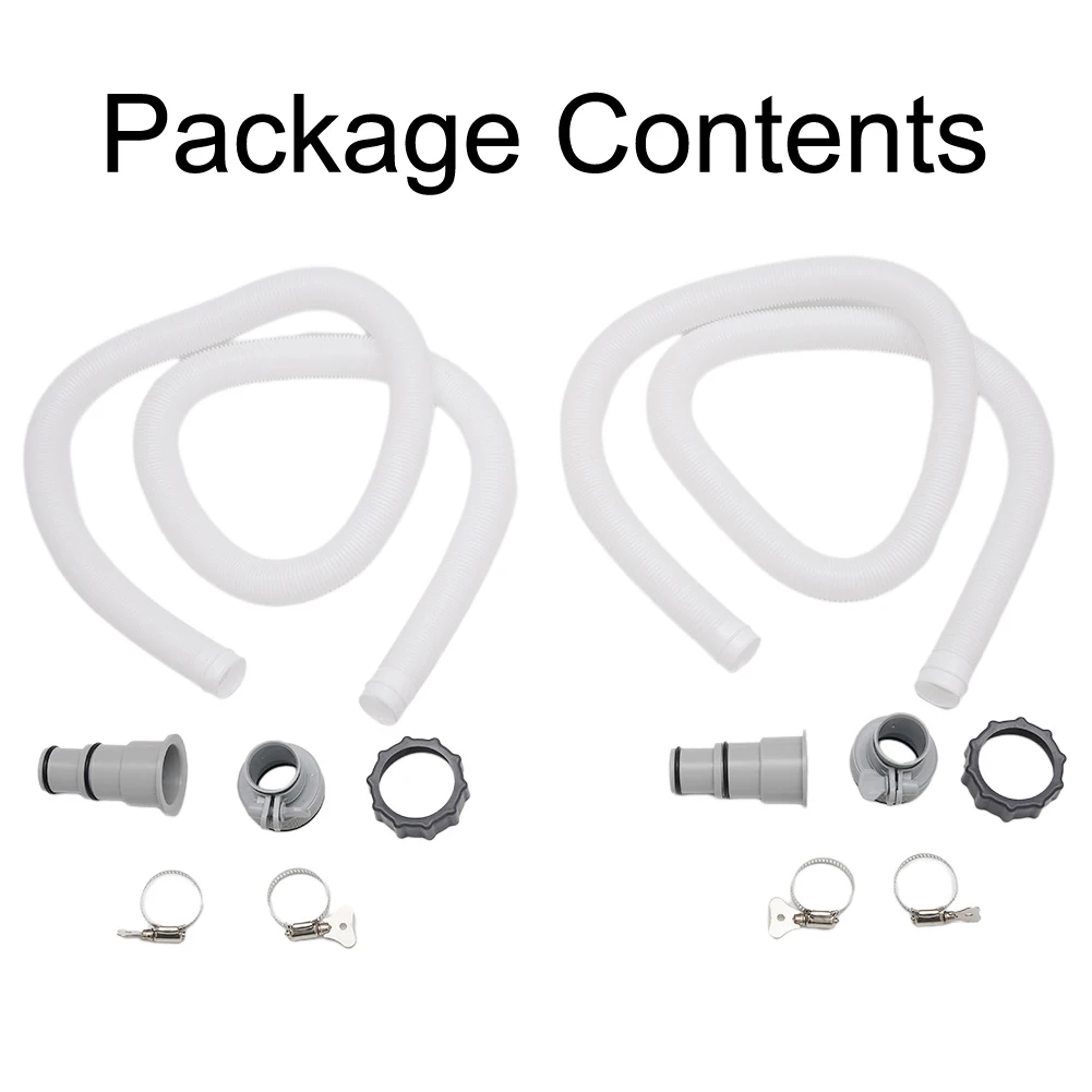

High Quality Pool Filter Hose Swimming Pool Kit Length 59 Inch PE+EVA Pool Hose Replacement Reusable With Clips