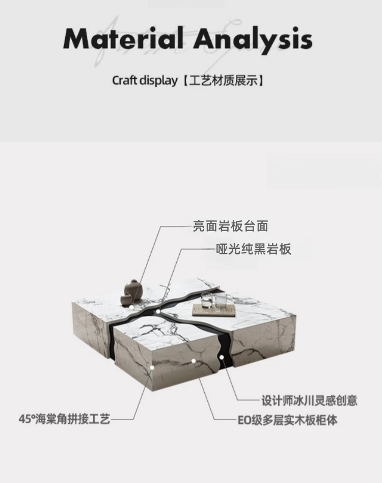 Minimalist Italian Coffee Table Light Luxury Fashion Aesthetic Books Decoration Side Table Accessories Mesas Bajas Furniture