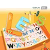 Montessori Magnetic English Letters Wooden Toy 26 Alphabets Cognitive Puzzle Stickers Languages Learning Book Kids Education Toy 3