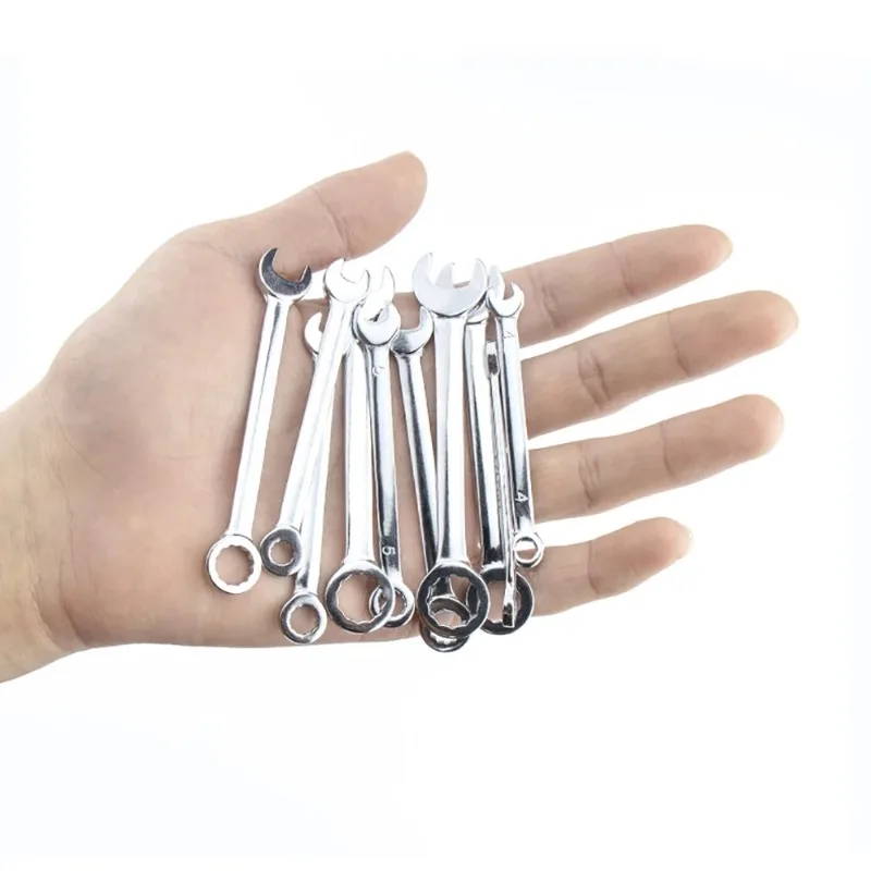 Set Mini Chiavi Combinate In Acciaio - 10 Pezzi Con Anello Portachiavi - Per Riparazioni - Foto 1