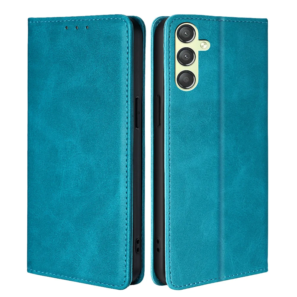 Vintage Flip Leather Wallet Case – Elegant Soft Cover with Holder