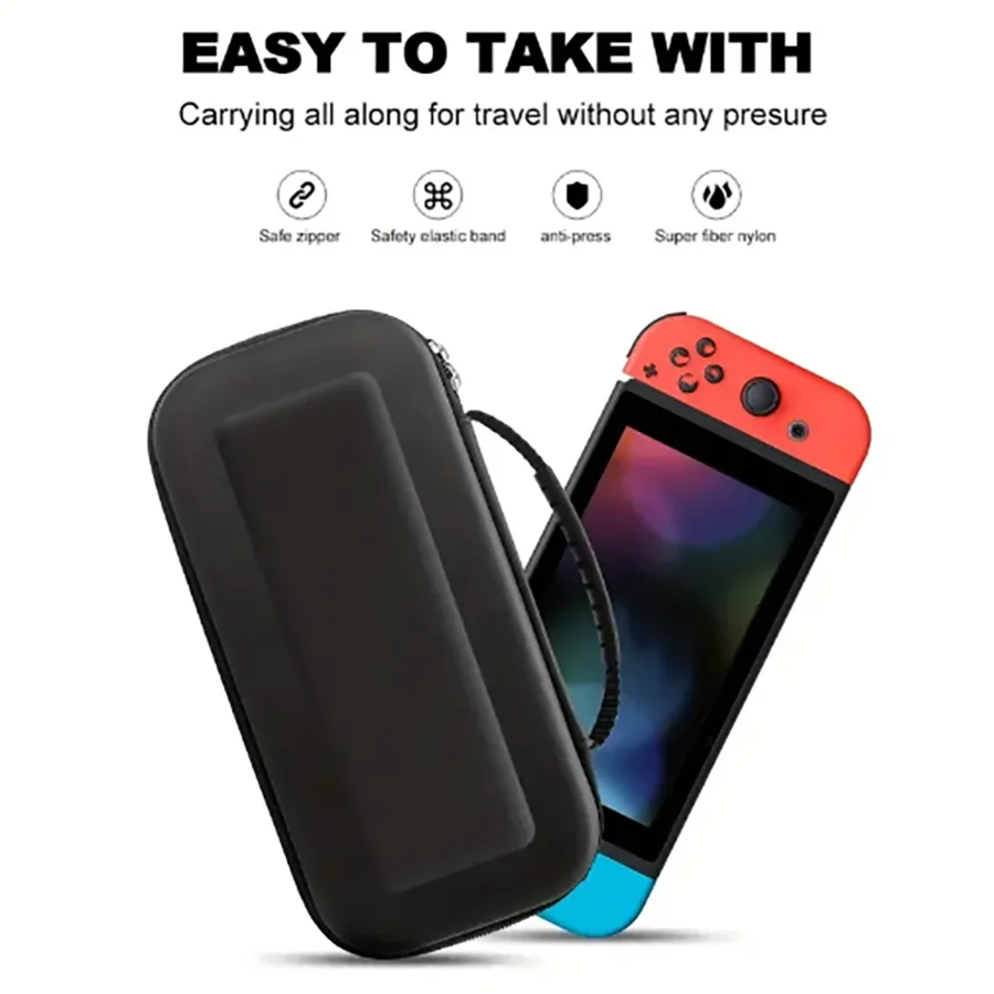 Applicable to Switch/Switch OLED Storgage Bag 10 Game Card Slots NS Game Machine Handbag Portable Hard Case Travel Accessor