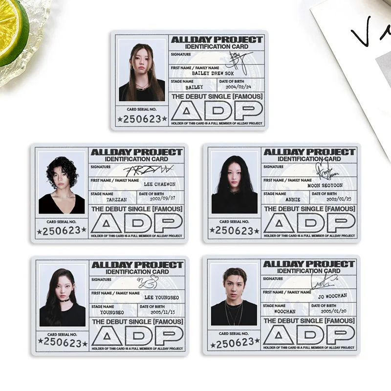 新しい ALLDAY プロジェクトフォトカードクリエイティブ ID カードアン