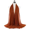 Femmes musulmanes en mousseline de soie Hijab châles écharpe Modal coton Jersey Hijabs plaine douce pour femme musulman Voile bandeau 70*180 cm islamique