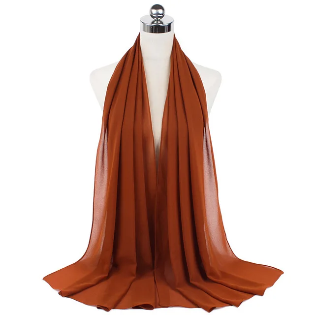 Femmes musulmanes en mousseline de soie Hijab châles écharpe Modal coton Jersey Hijabs plaine douce pour femme musulman Voile bandeau 70*180 cm islamique