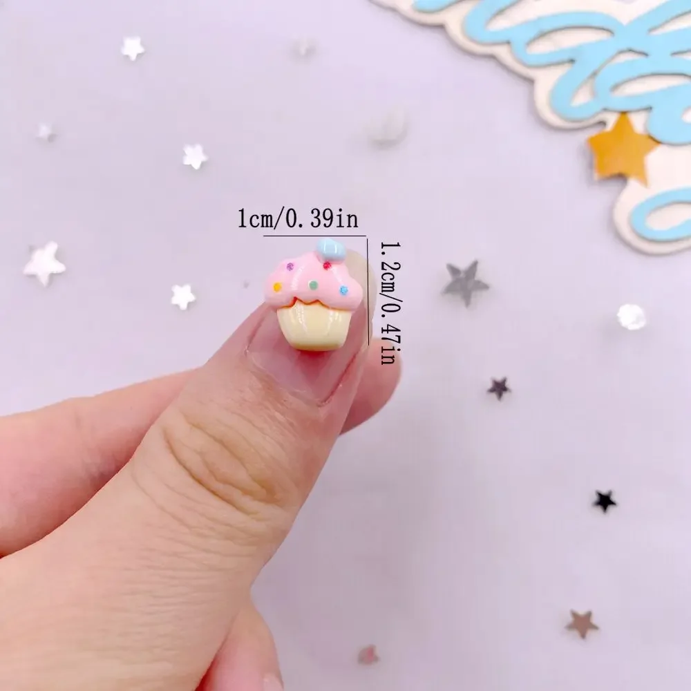 30pcs 수 지 미니 다채로운 페인트 사랑 케이크 아이스크림 인형 플랫 다시 돌 DIY 스크랩북 크리스마스 장식 액세서리 공예
