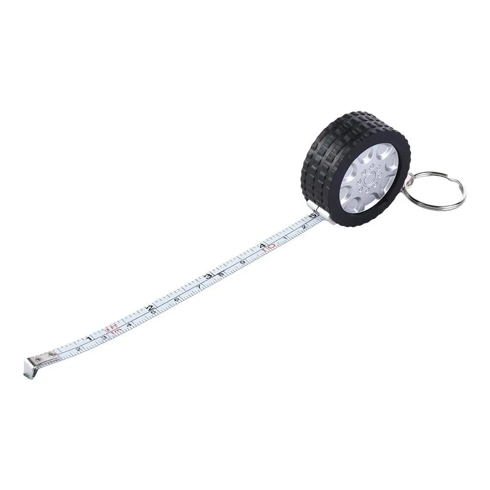 Measuring Centimeter/Feet Retractable Stainless Steel Keychain Ruler Tape Ruler Measurement Tape 1M Tape Measure