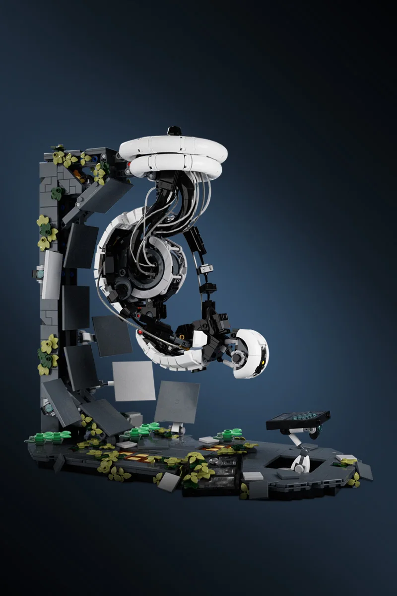 MOC Portal 2 GLaDOS Roboter-Bausteine-Sets, Entschlüsselungsspiel, böse intelligente Roboter-Blende, Tech-Labor, Ziegel-Spielzeug, Geschenk – Detail 4