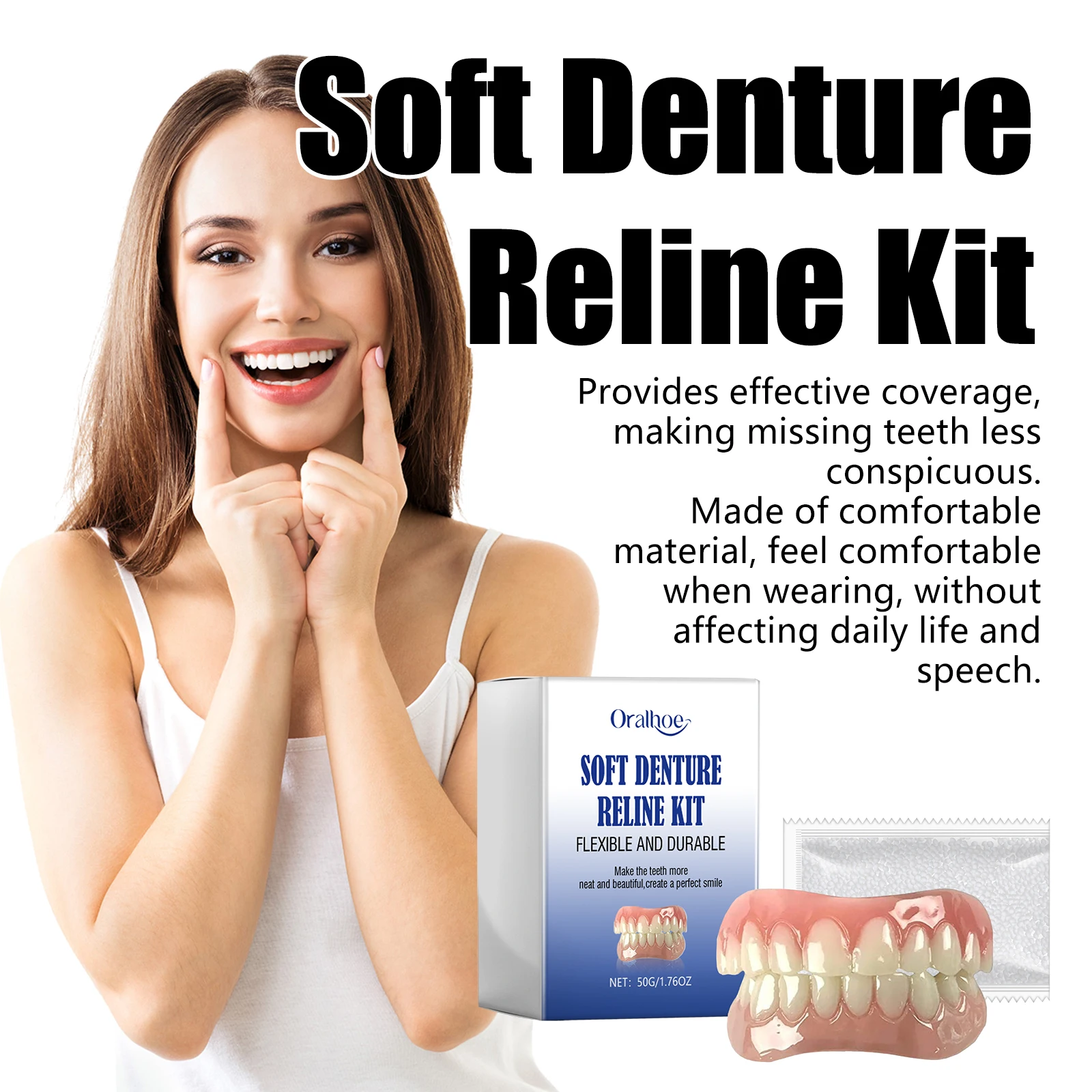 Denture Silicone Kit Temporary Tooth Tooth Decoration, Gap Filling, Orthodontic Braces, and Denture Kit