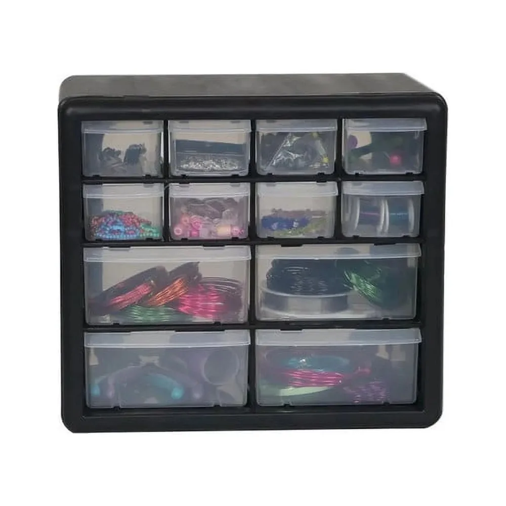 

12 Drawer Storage Box (Pack of 6) - Versatile Craft and Hobby Storage Solution Organizer Furniture Organizers for Your Room Desk