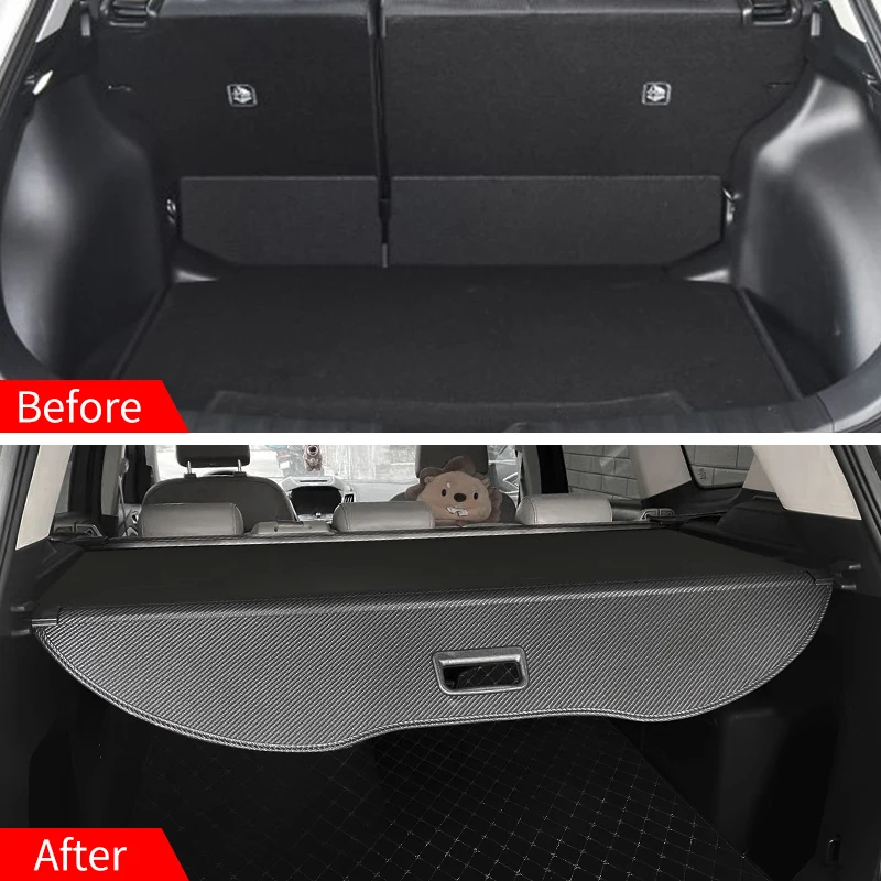 For Renault Kadjar 2015-2022，Black Privacy Screen Retractable Trunk  Security Tonneau Cover Luggage Shield Shade Cargo Cover