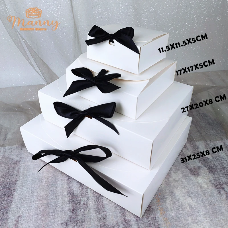 10 Stück schwarz-weiße Geschenkboxen, kleine Geschenkverpackungen, Kraftpapier, Brautjungfernbox, Hochzeit, Geschenk, Geburtstag, Weihnachten, Party – Detail 6
