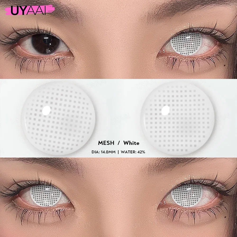 Cosplay Multicontacts Colored Lenses for Halloween - White, Red, Black, Purple