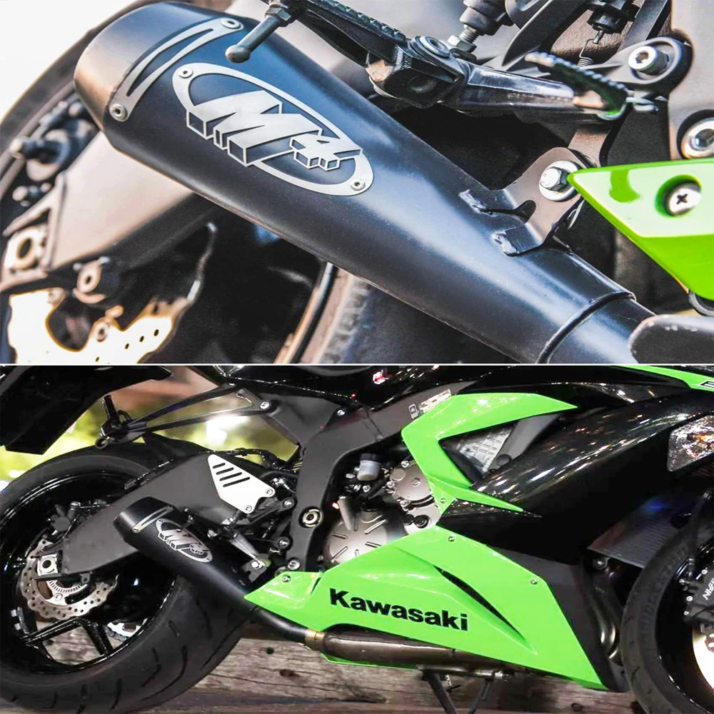 ZX-6R (2009-2024) 용 오토바이 배기 파이프, 오토바이 개조 배기 파이프, 스테인레스 스틸 통합 미들 테일 섹션