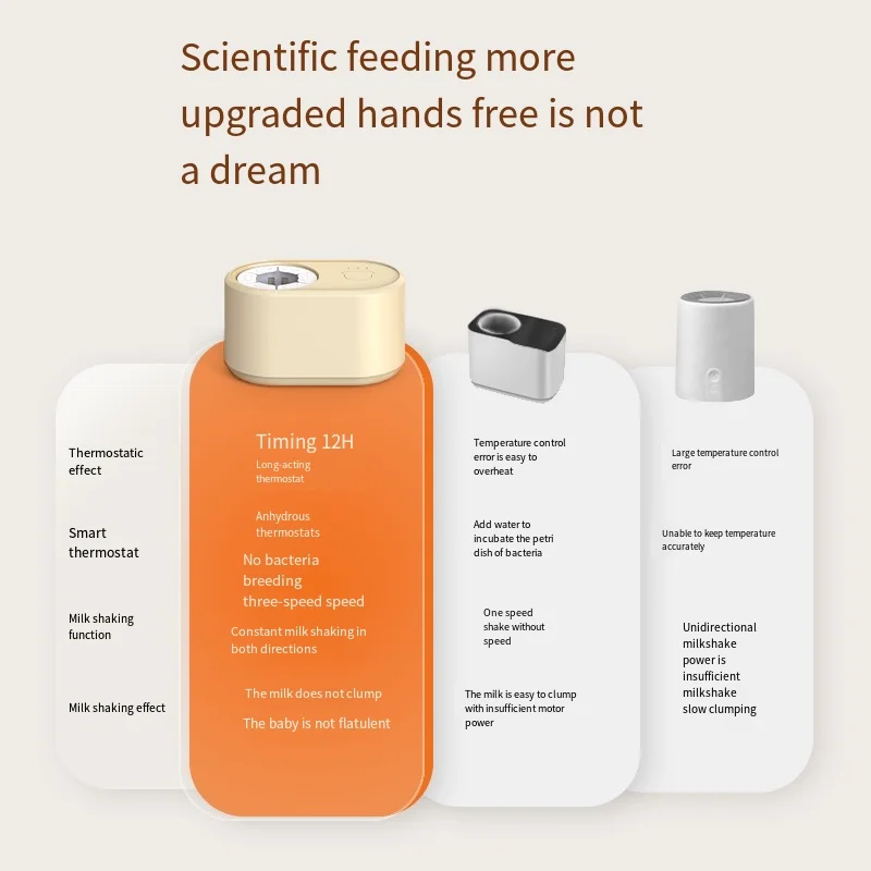 Thermostatic milk shaker Warm milk two integrated electric heating flushing machine Automatic shaker for babies